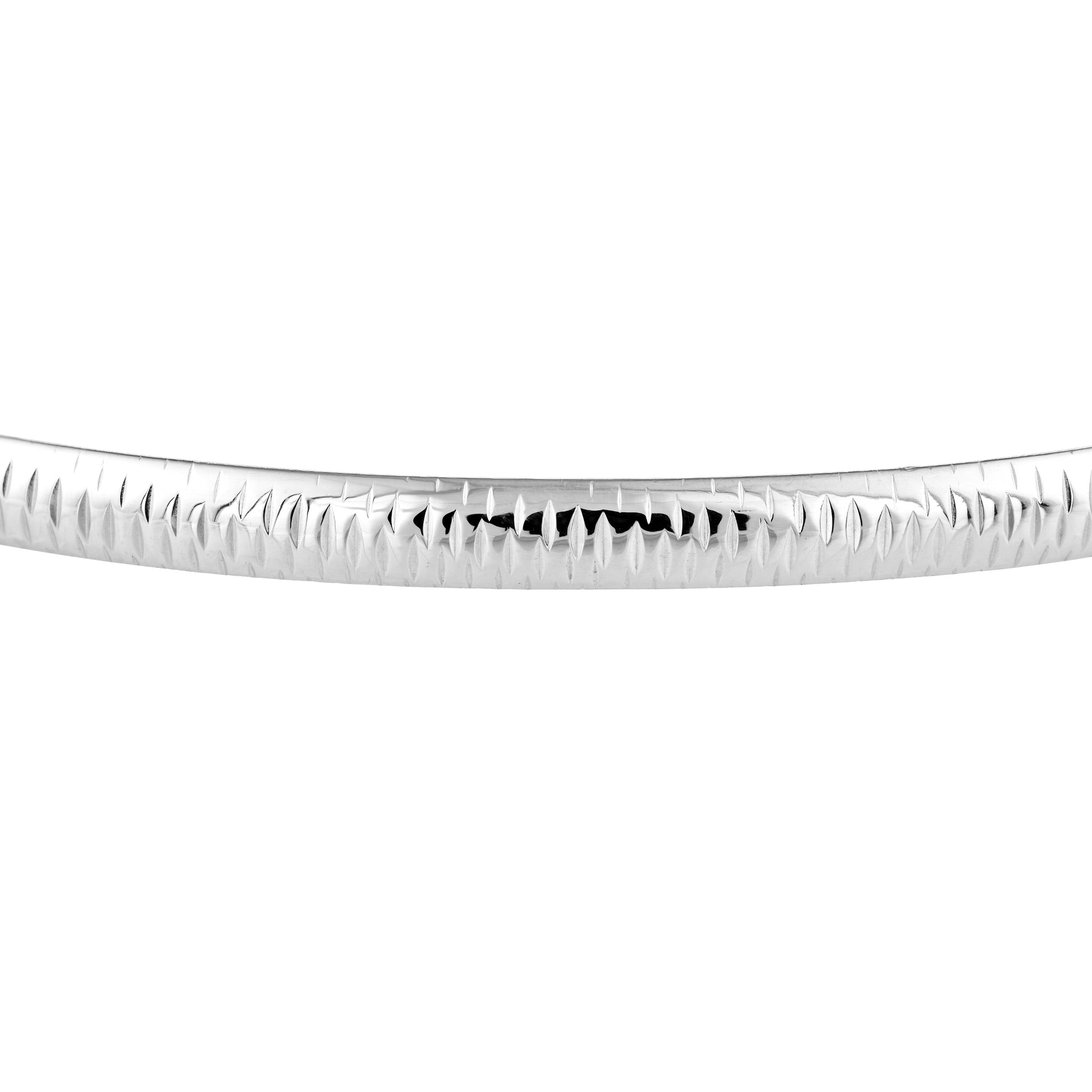 Diamond-Cut Tube Hinged Bangle