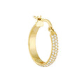 Pavé CZ Hoop Earrings