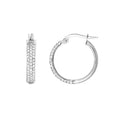 Pavé CZ Hoop Earrings