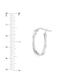 Curved Oval Hoop Earrings