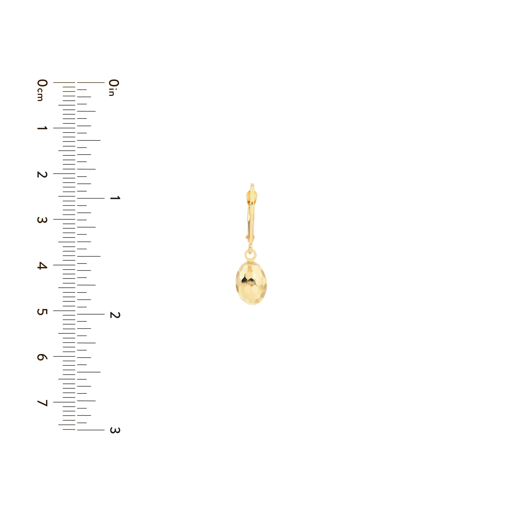 Textured Egg-Shaped Earrings on Leverback