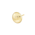 Ridged Button Stud Earrings on Post Back