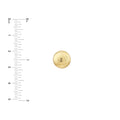 Ridged Button Stud Earrings on Post Back