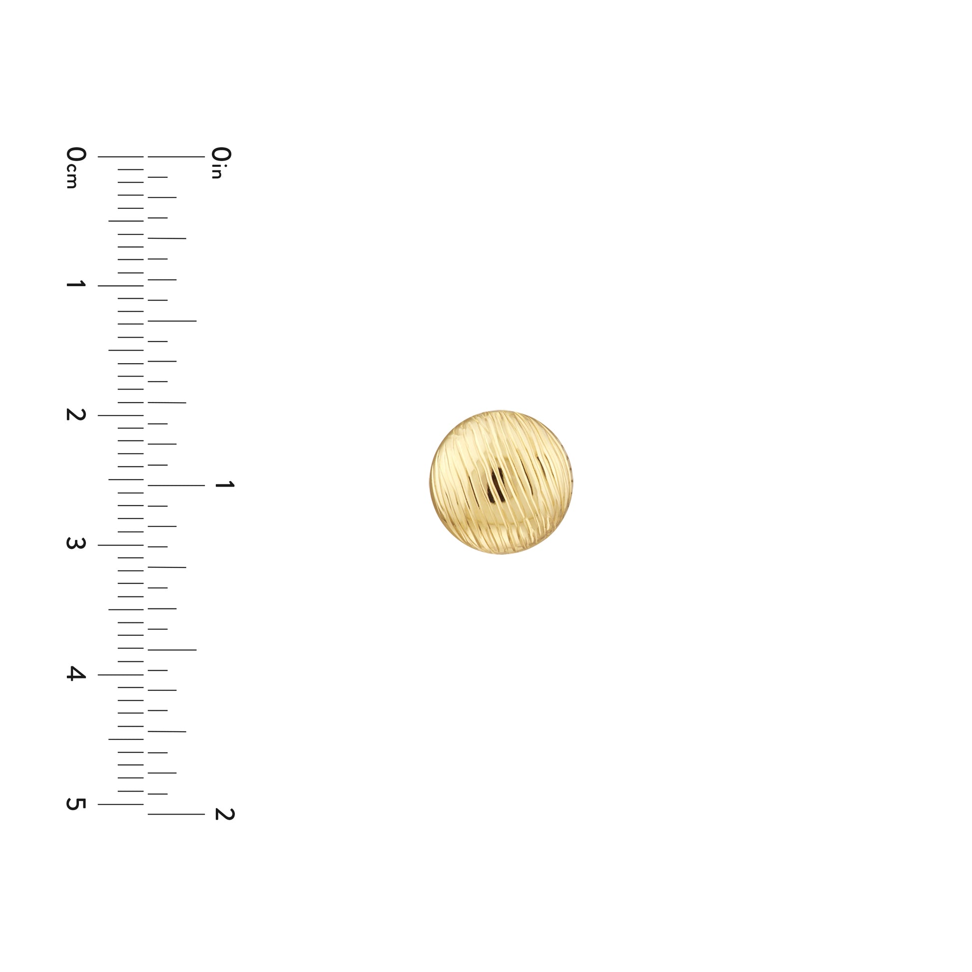 Ridged Button Stud Earrings on Post Back