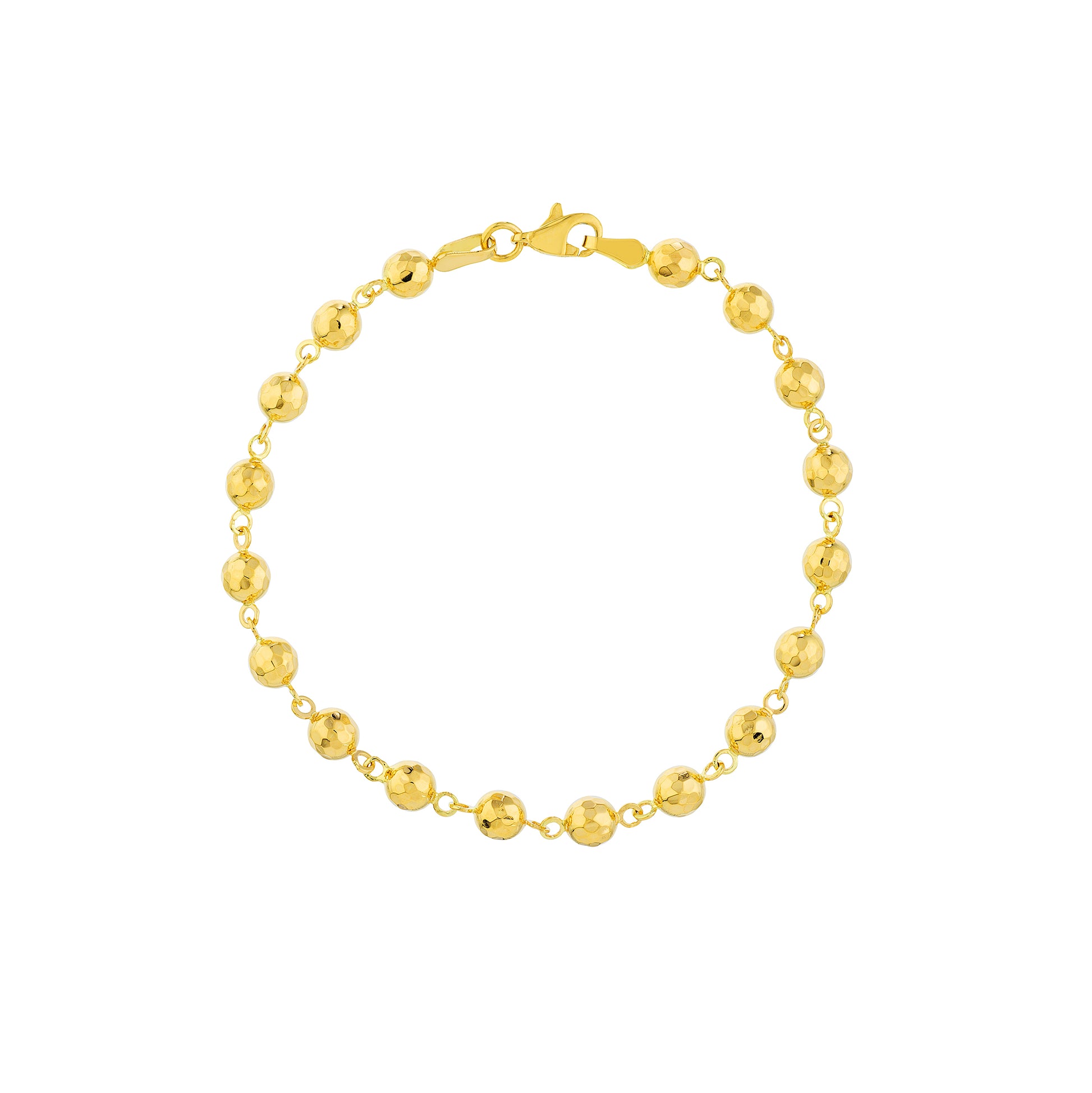Diamond-Cut Beaded Bracelet