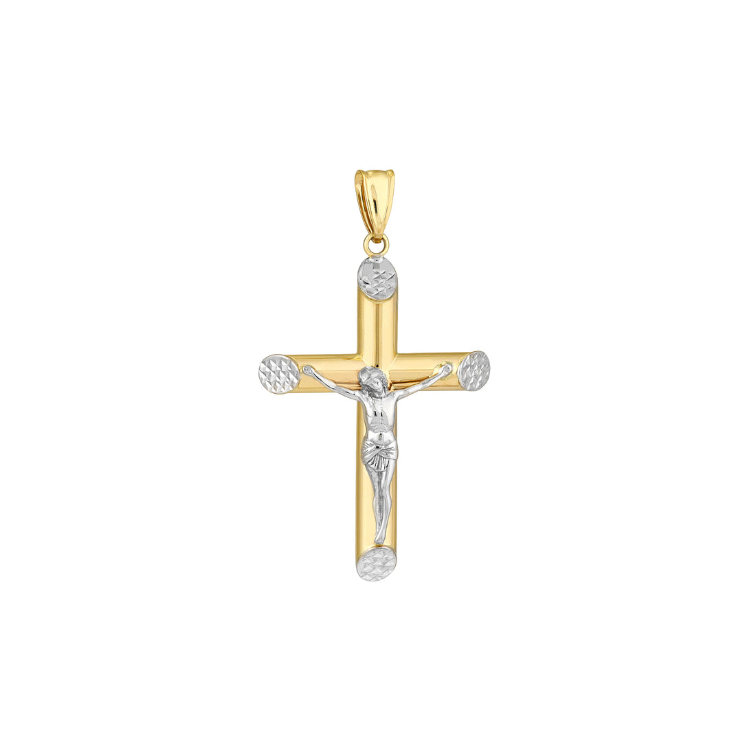 Round Tube Cross w/Crucifix and Slant DC Ends