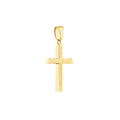 Reversible D/C and Polished Cross Pendant