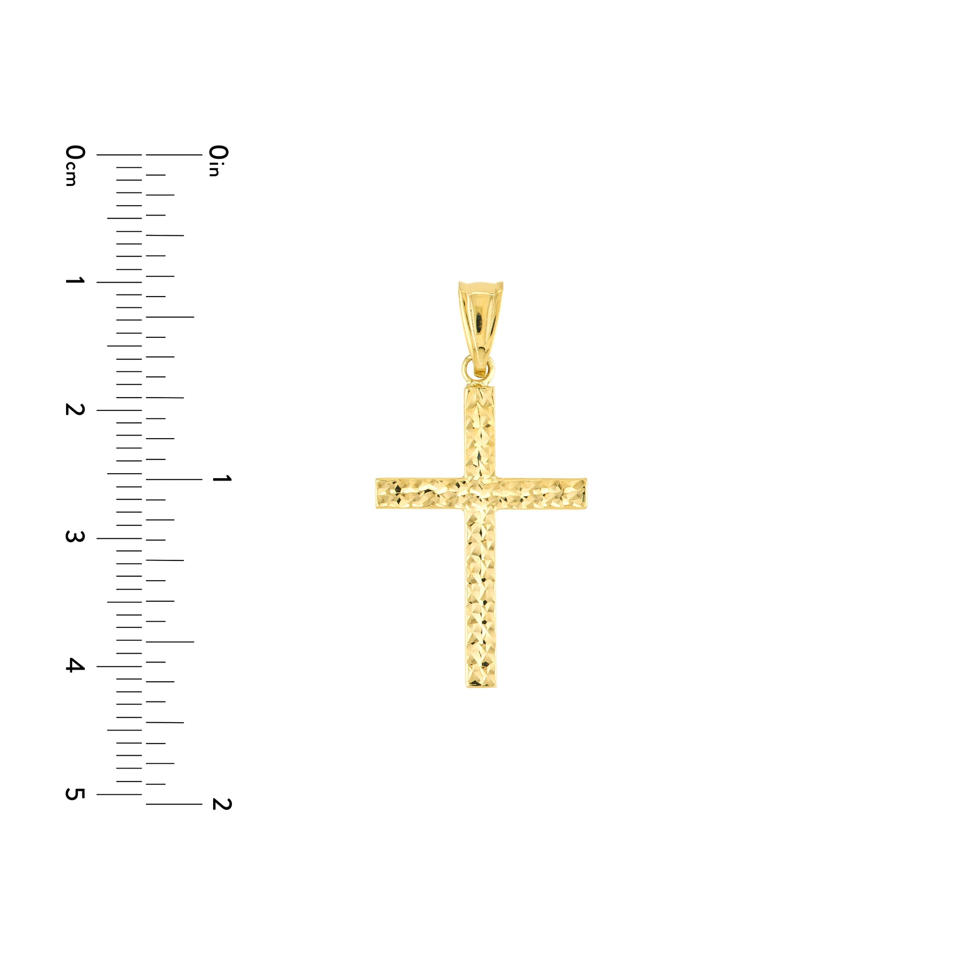 Reversible D/C and Polished Cross Pendant