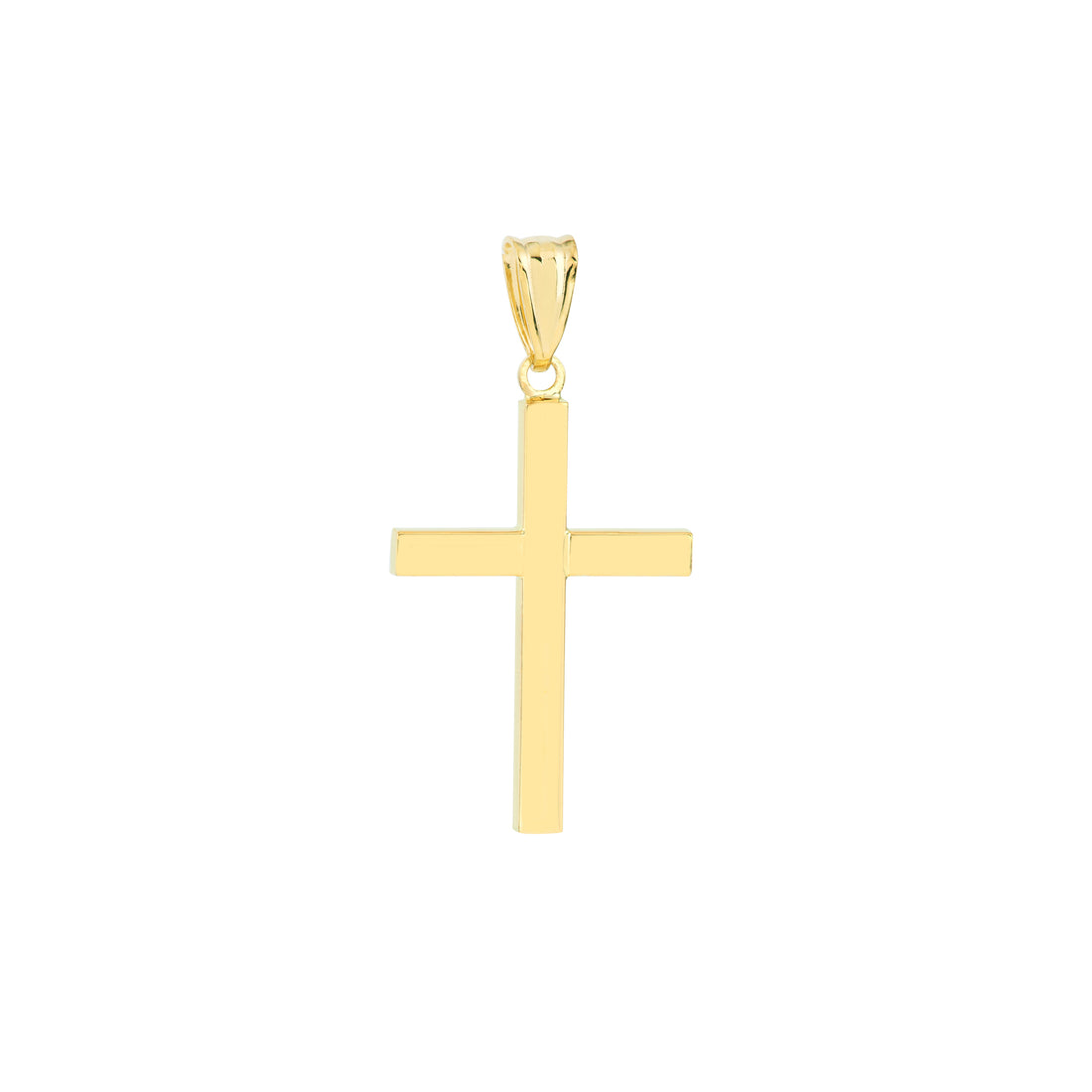 Reversible D/C and Polished Cross Pendant