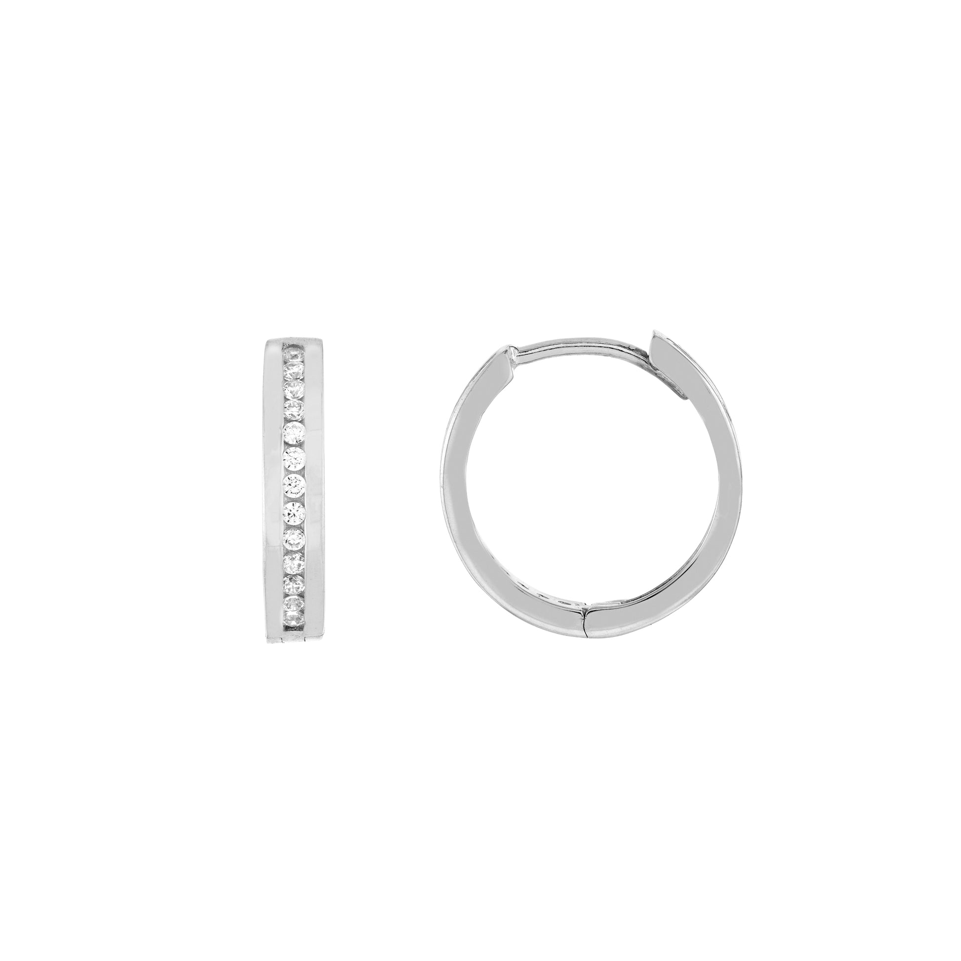 Reversible CZ Hoop Earrings