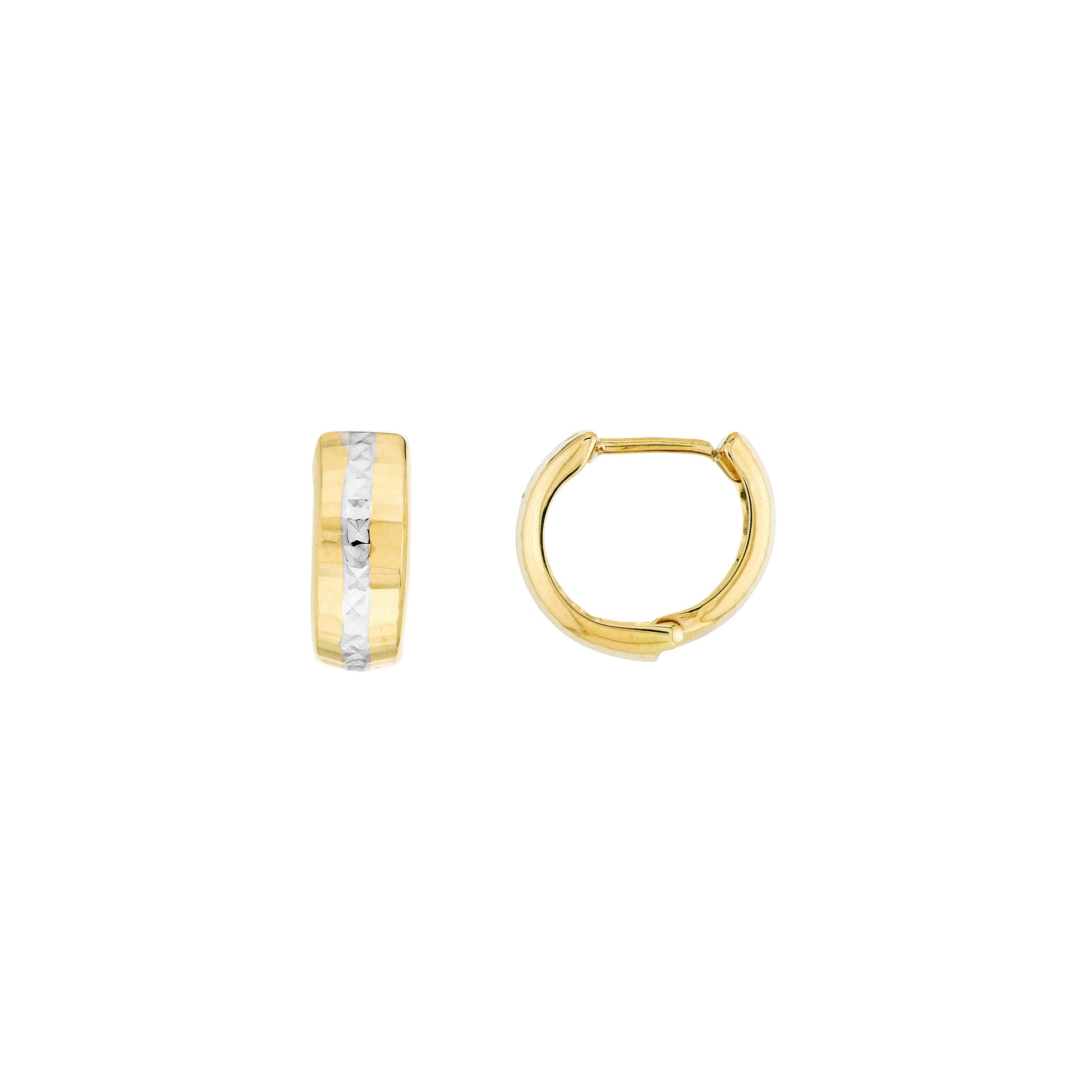 Two Tone DC Hoop Earrings