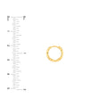 Diamond-Cut Front Hoop Earrings