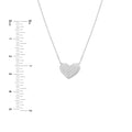 Sterling Silver CZ-Filled Heart Adjustable Necklace