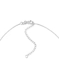 Sterling Silver Half-CZ Vertical Bar Adjustable Necklace