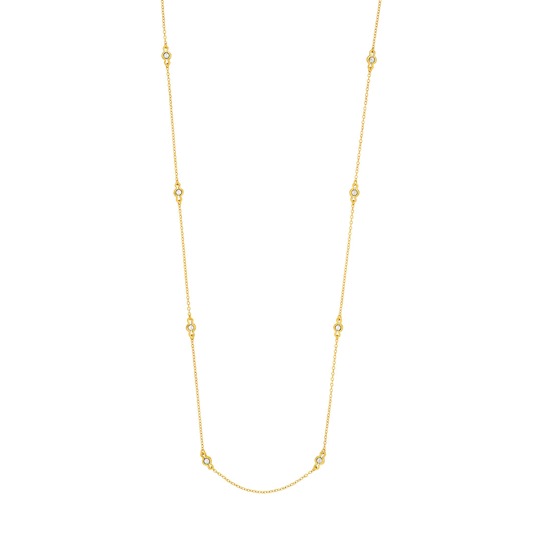 Long And Lovely Cable Illusion Station Necklace