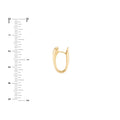 Tapered Oval Hoop Earrings
