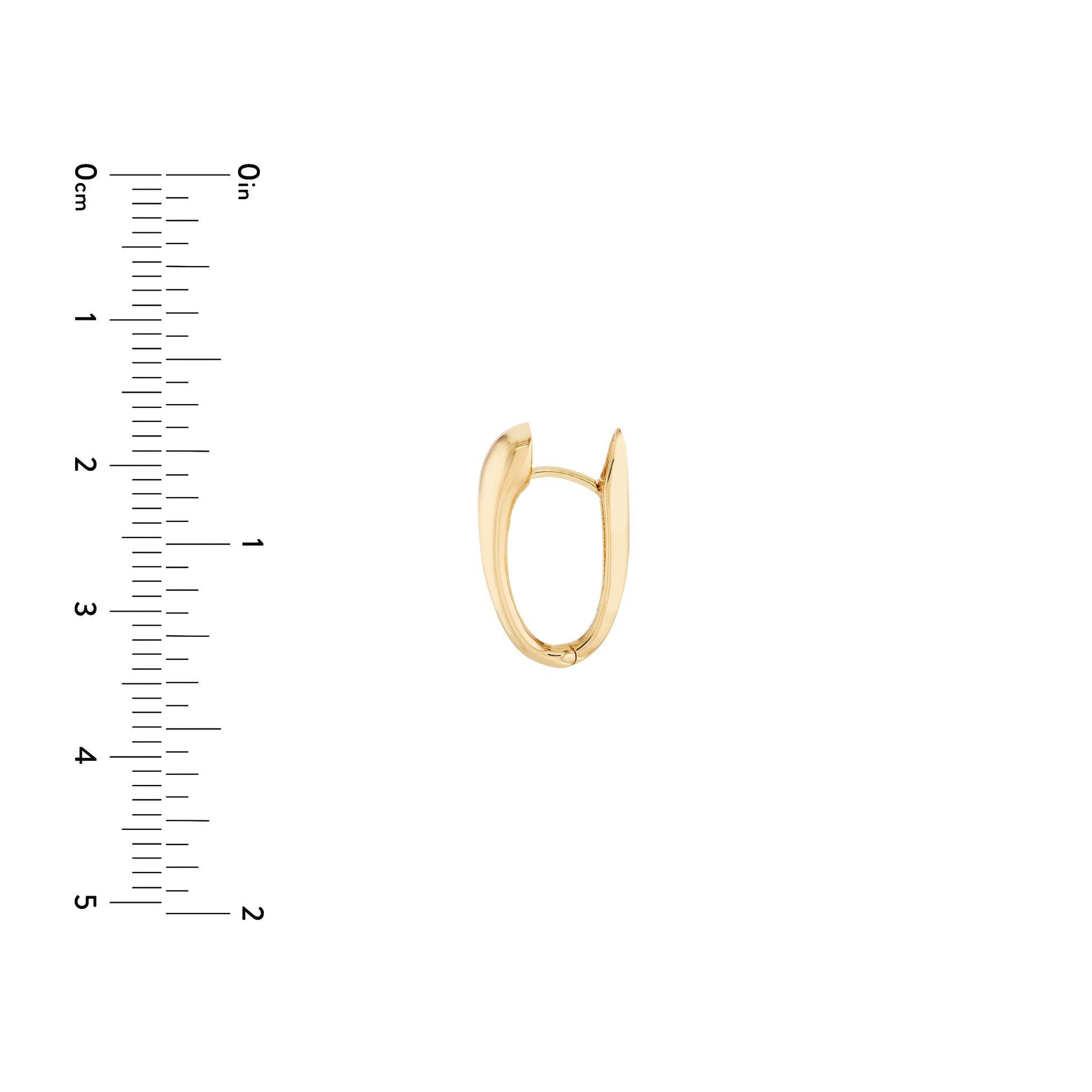 Tapered Oval Hoop Earrings