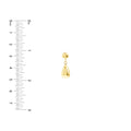 Bead Stud Earrings with Teardrop Dangle