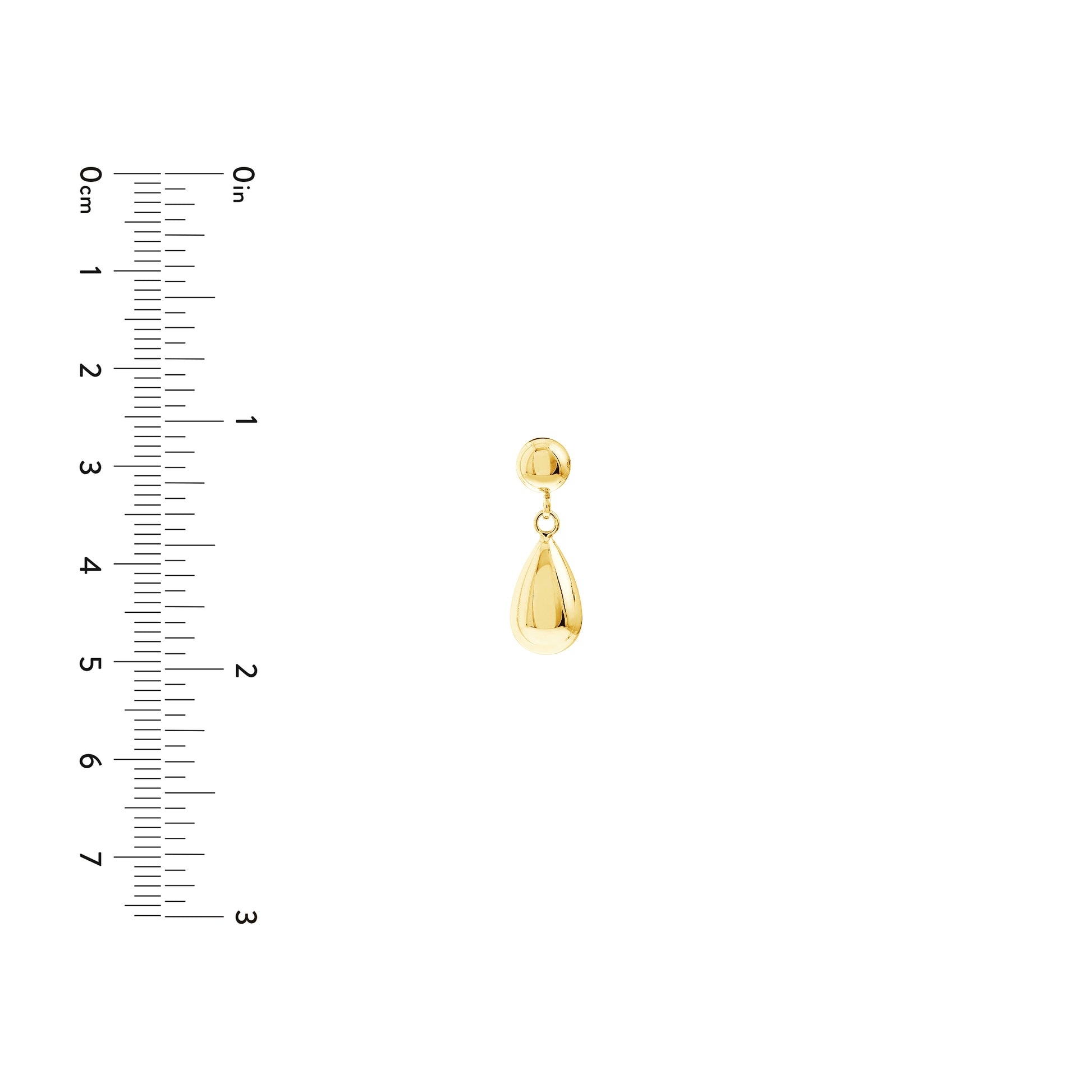 Bead Stud Earrings with Teardrop Dangle