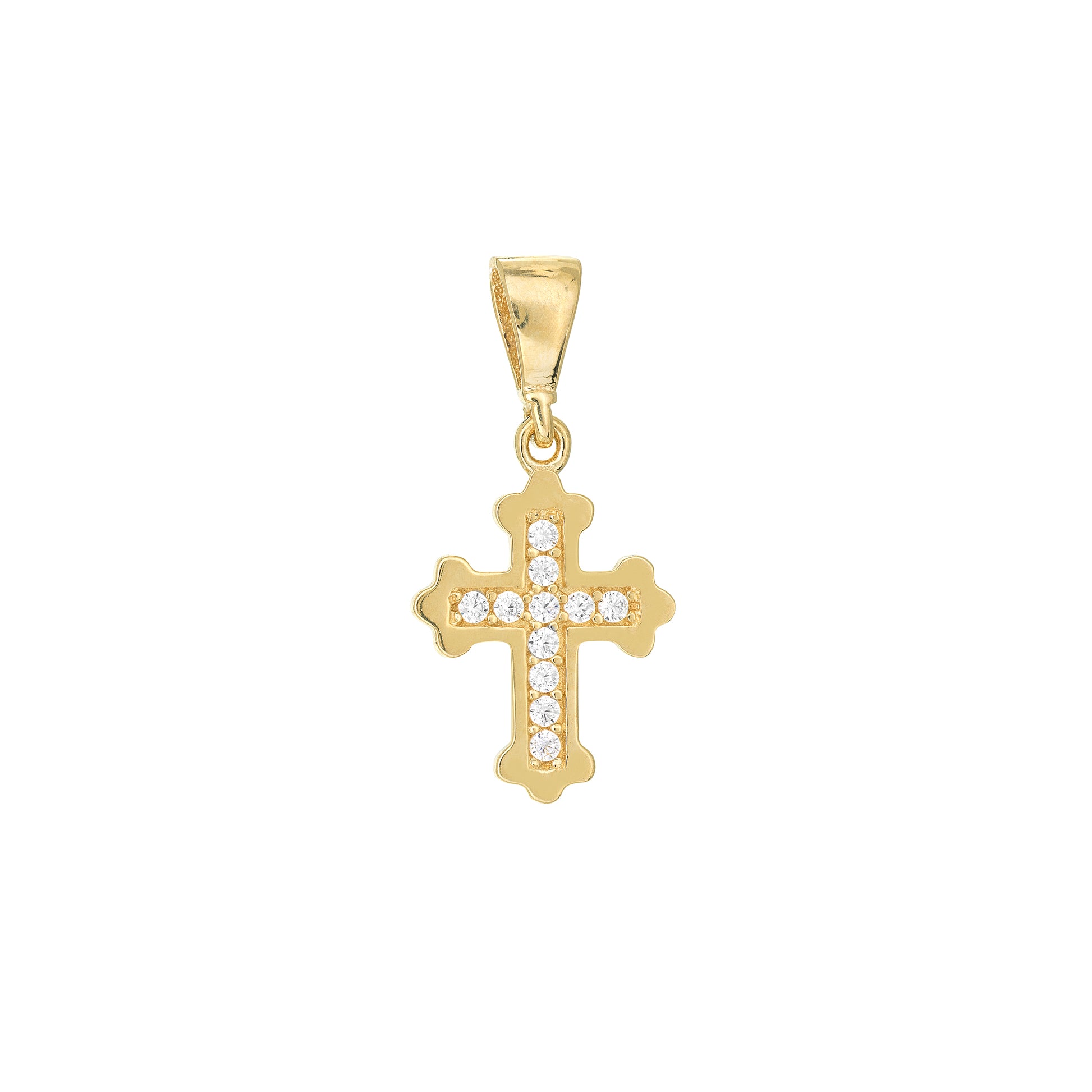 Fleury Mini CZ Cross Pendant