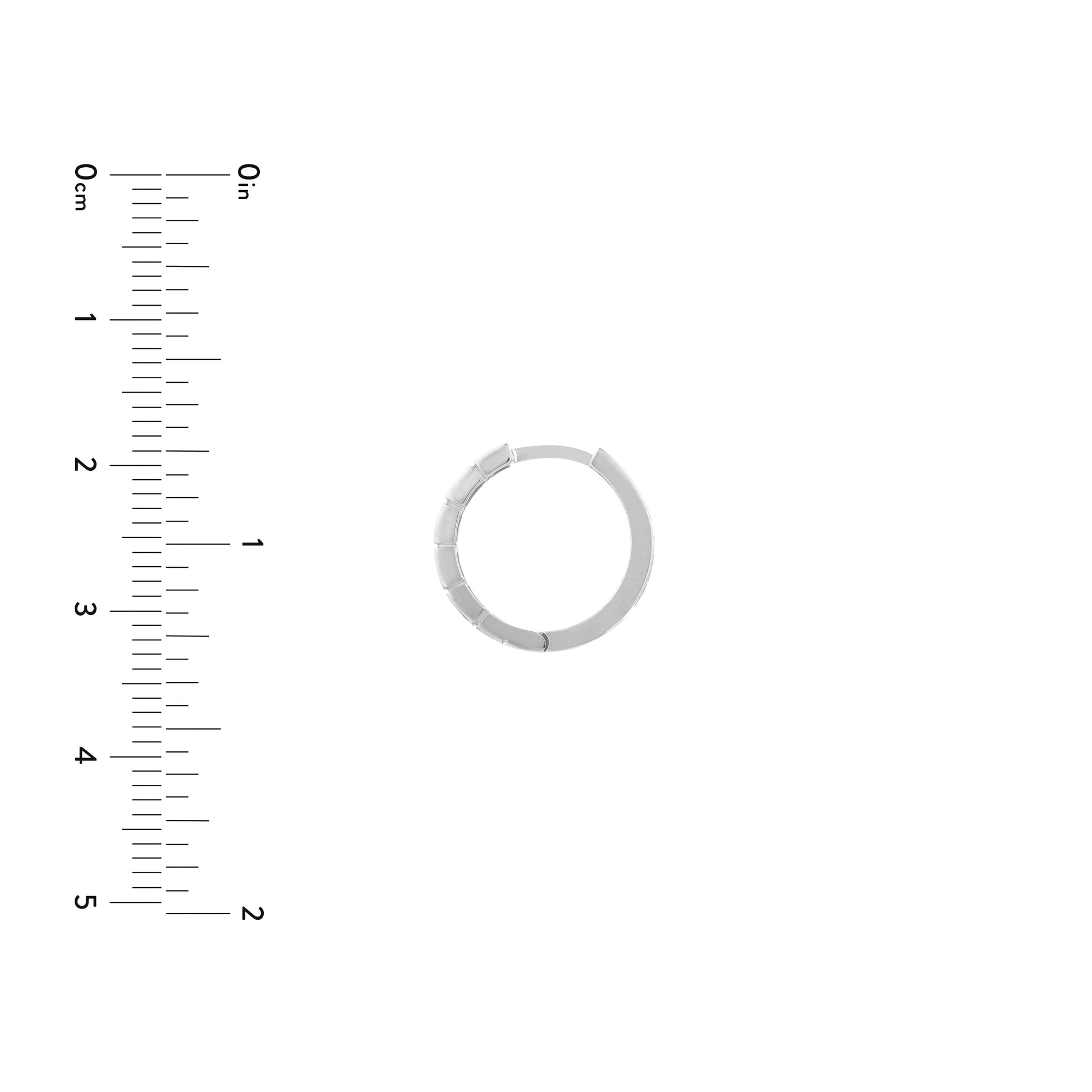 Square Design Huggie Hoop Earrings