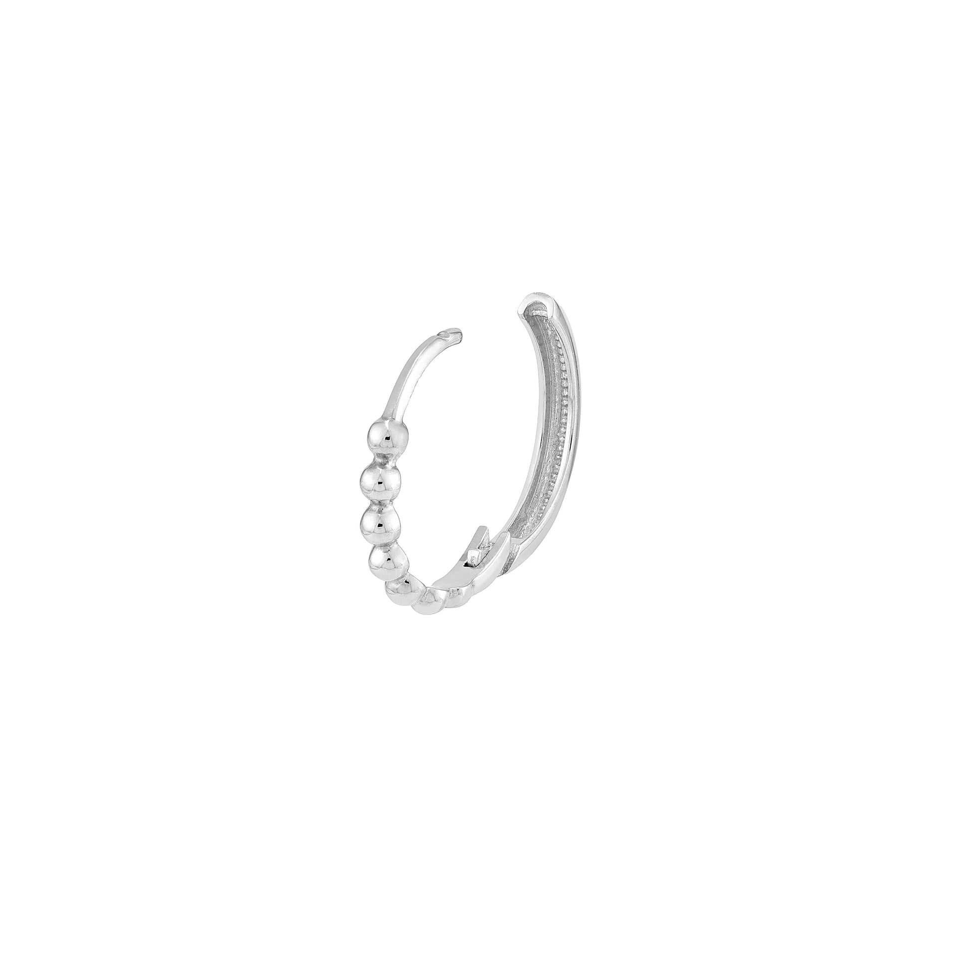 Beaded Huggie Hoop Earrings