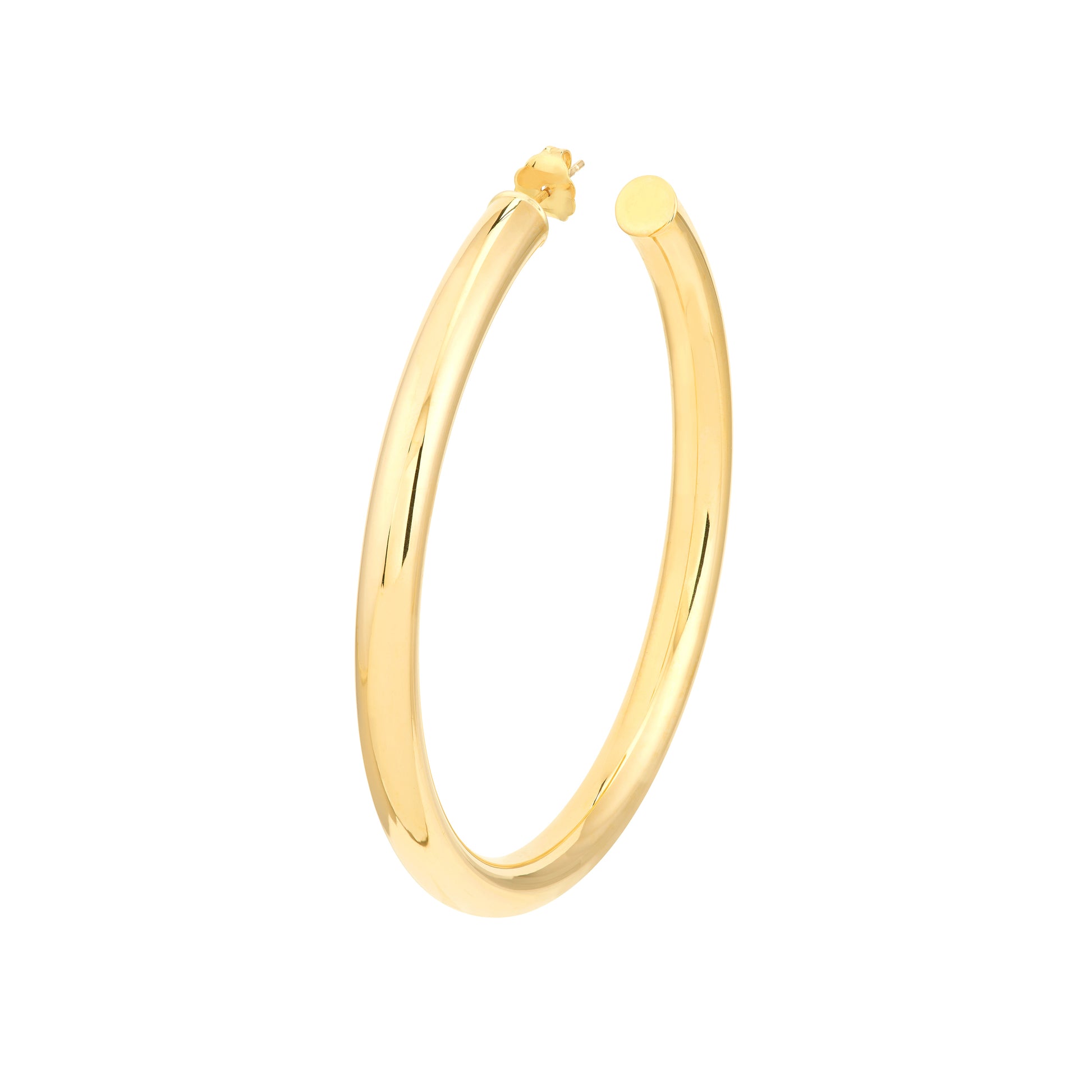 5mm x 60mm Tube Hoop Earrings