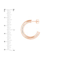 4mm x 25mm Tube Hoop Earrings
