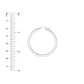 3mm x 40mm Square Tube Hoop Earrings