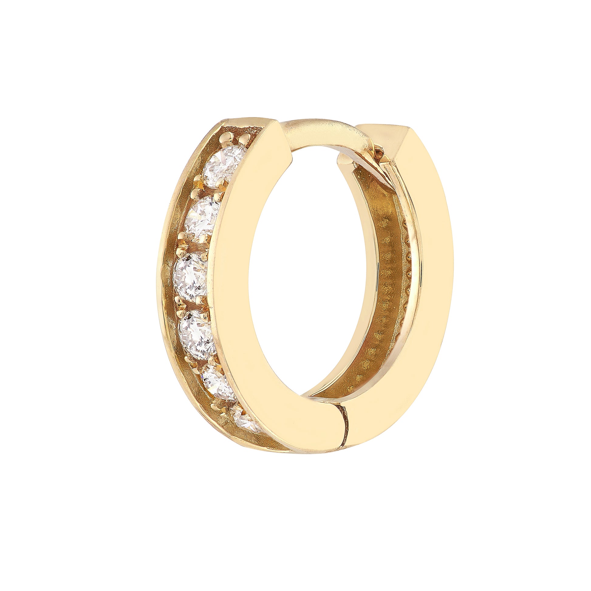 1/8tcw Diamond 10mm Hoop Earrings