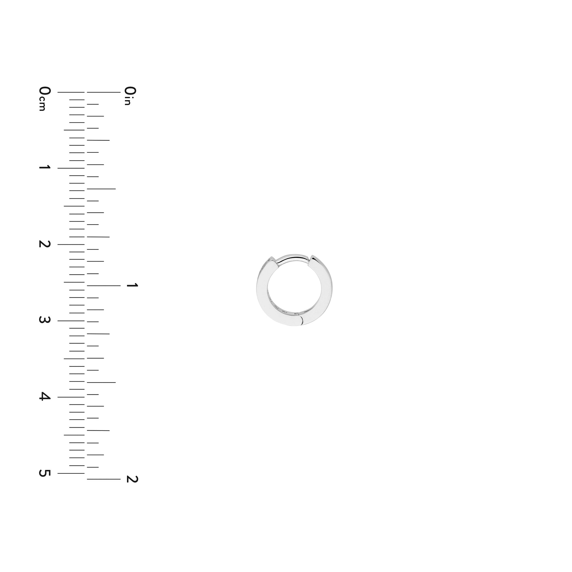 1/8tcw Diamond 10mm Hoop Earrings