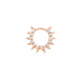 Pavé Diamond Sides Spiked Huggie Earrings