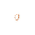 Pavé Diamond Sides Spiked Huggie Earrings