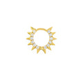 Pavé Diamond Sides Spiked Huggie Earrings