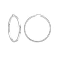 3mm x 50mm Square Tube Hoop Earrings