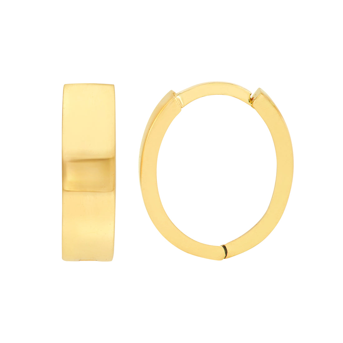 3.5mm Oval Hoop Earrings