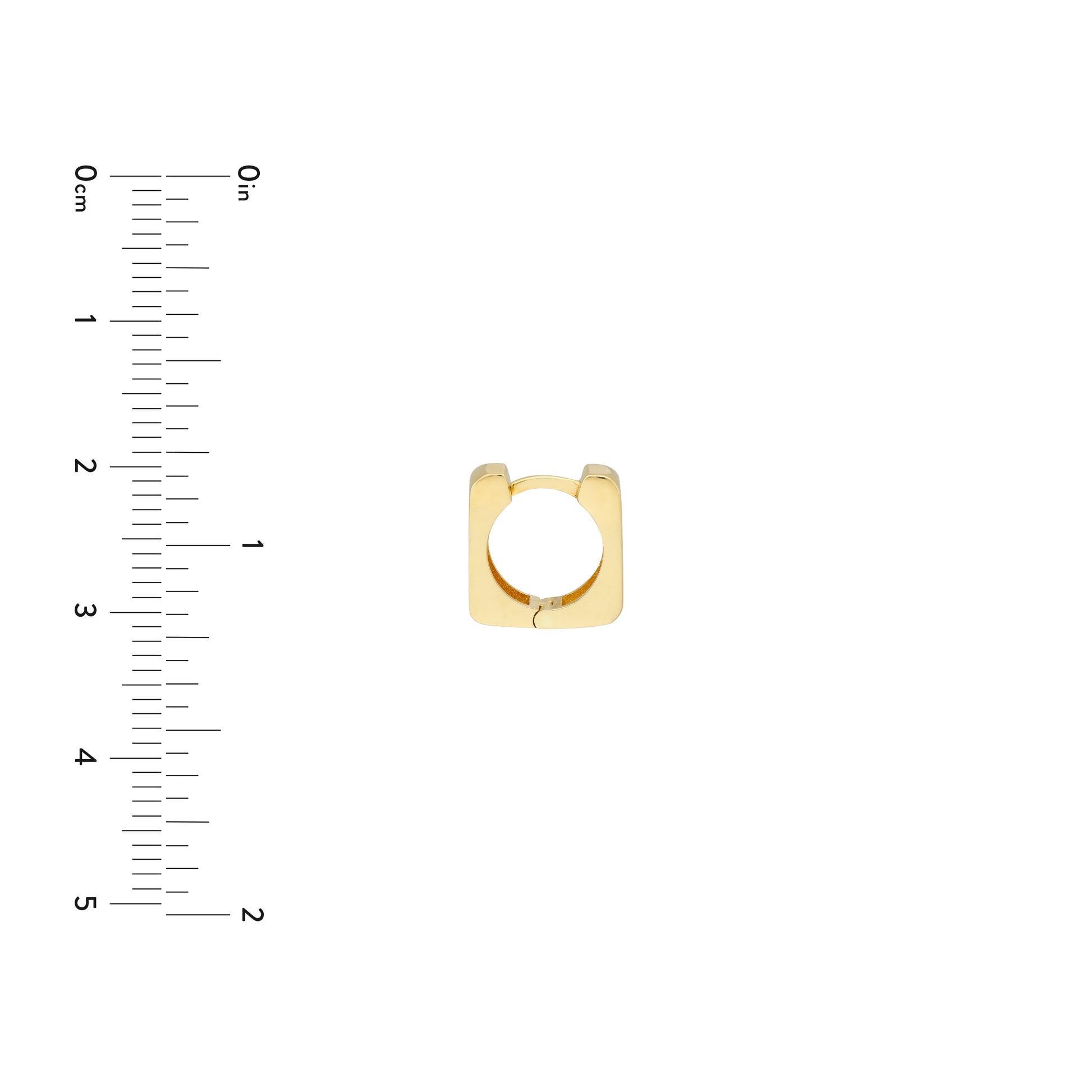 10.50mm Small Square Hoop Earrings