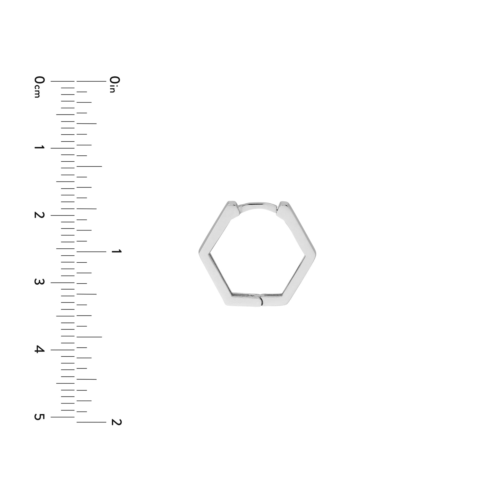 Mini Pentagon Shaped Hoop Earrings