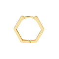 Mini Pentagon Shaped Hoop Earrings