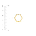 Mini Pentagon Shaped Hoop Earrings