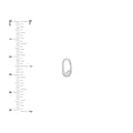 Mini Oval Push Lock Clasp