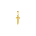 3D Diamond Cut Top Cross Pendant