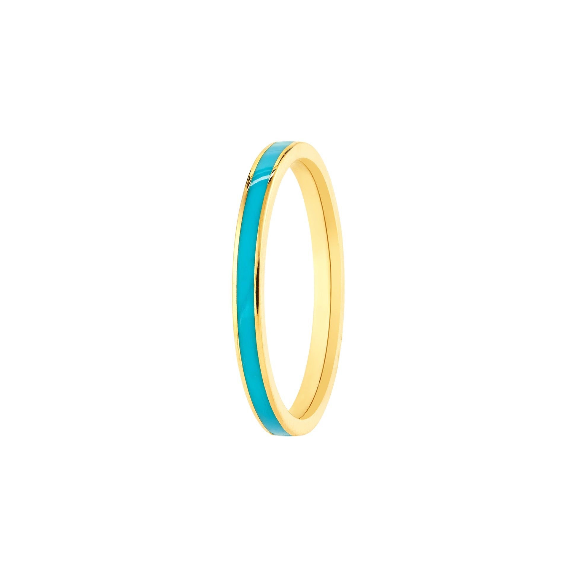 Turquoise Enamel Band Ring