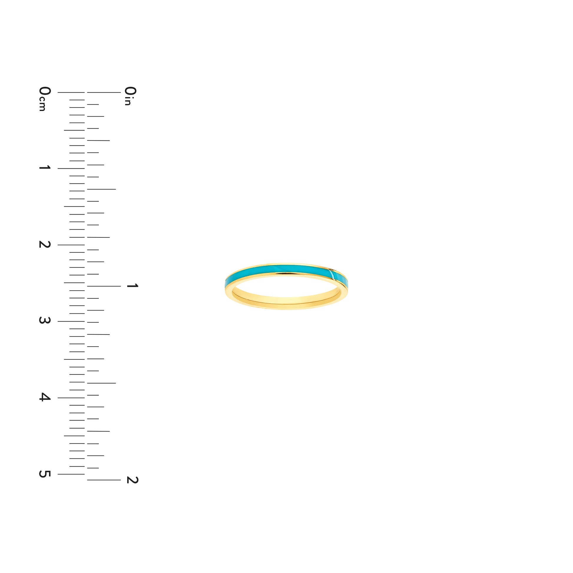 Turquoise Enamel Band Ring