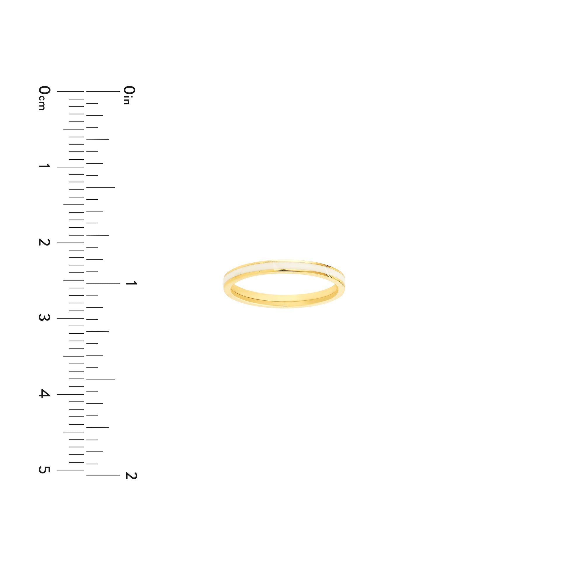 White Enamel Band Ring