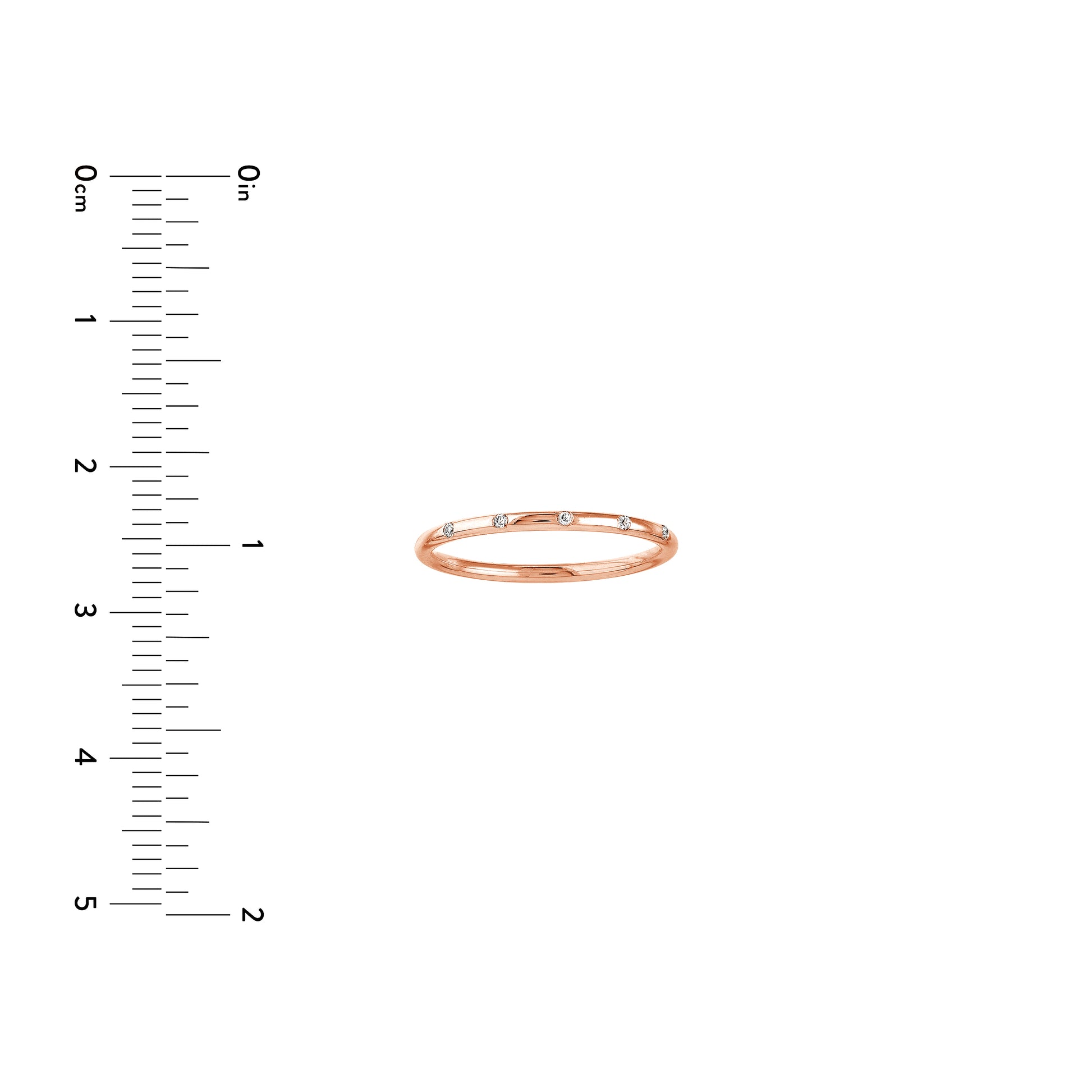 Diamond Stations Thin Band Ring
