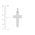 Large Plain Flat Polished Cross Pendant