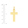 Large Plain Flat Polished Cross Pendant