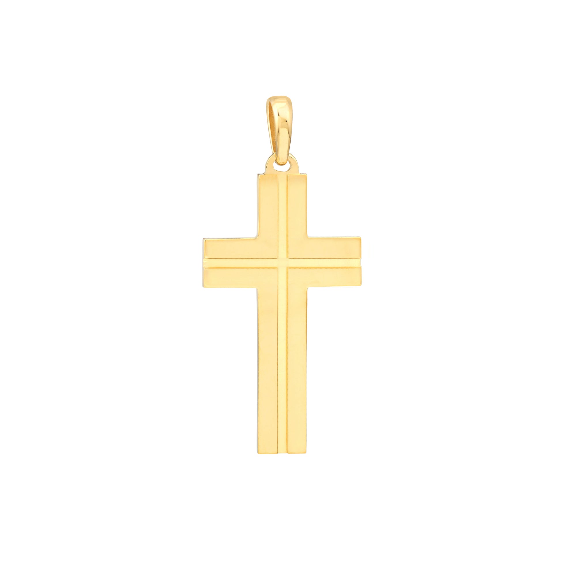 Fancy Polished Grooved Cross