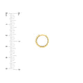 Medium Ribbed Polished Hoops